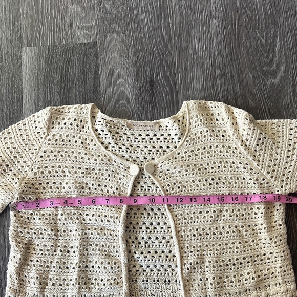 Chloe Vintage Creme Knit Cardigan - Picture 7 of 8